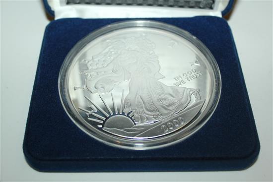 American eagle giant silver proof coin